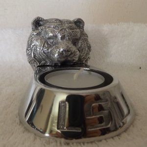 LSU Tigers Tea Light Holder with Candle - Arthur Court Designs